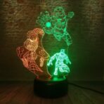 lampara spiderman ironman