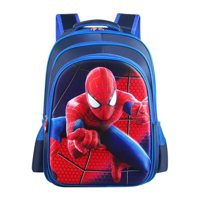 mochila spiderman azul